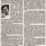 ACC should retain Richard Fonte: Austin American-Statesman: January 5, 2001.