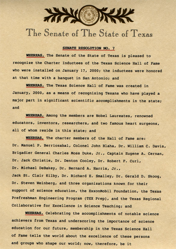 Senate Resolution 7, 1/2